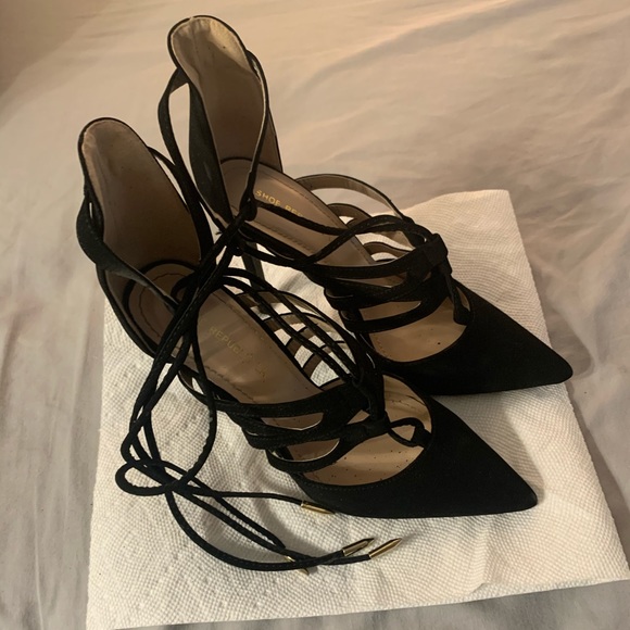 Black Strappy Stilettos - Picture 4 of 5